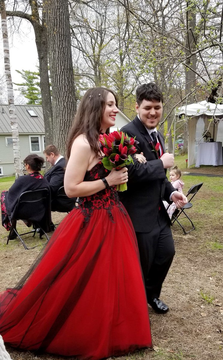 MaggieRicker's tweet photo. My grandson got married yesterday to a wonderful young woman.  It such an incredibly fun wedding, food, friends and dancing til this old gram near fainted. The theme was some internet game that I totally don't understand.  But it made for a lovely wedding. https://t.co/yyo17CfiE1