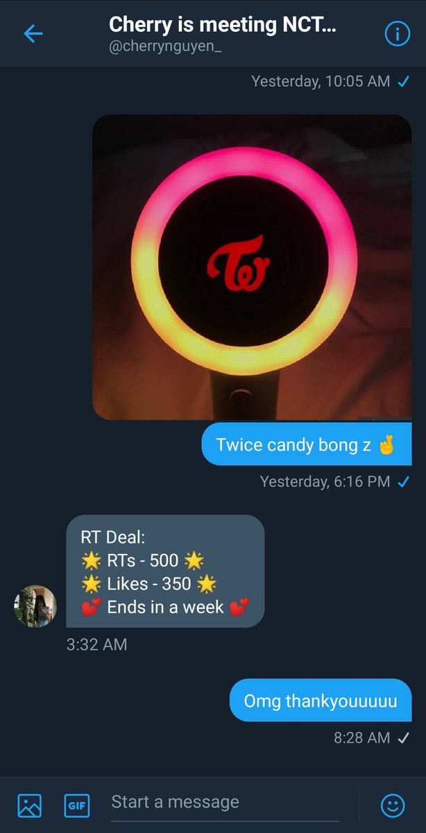 mntzk_ps's tweet photo. Hi guys! esp co-onces, Can you please help me again? I got a rt deal with @cherrynguyen_  ❤️ I only got 1 week help me get
•500 RTs
•350 likes
I really want this CBZ 😭 I got no money to afford this because I'm gonna buy some tix.  #TWICELIGHTSinMANILA #TWICEWORLDTOUR2019 https://t.co/HaqKjtPHlp