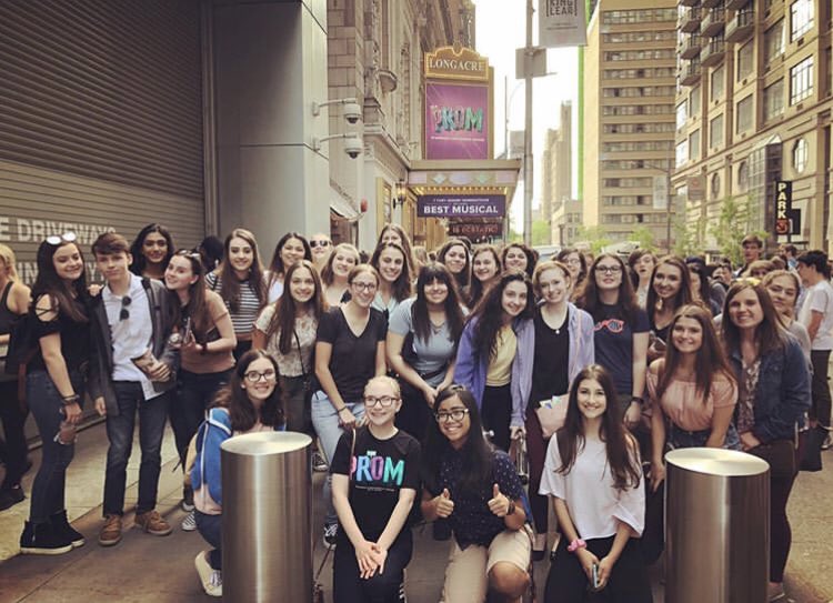 CGHS_Music's tweet photo. It Takes Two Tour May 2019! CGHS went to the THE PROM in NYC with our friends from Vermont!  #cghsmusic #ThePromMusical #artsednj #artsednow https://t.co/6SsAWUtr79