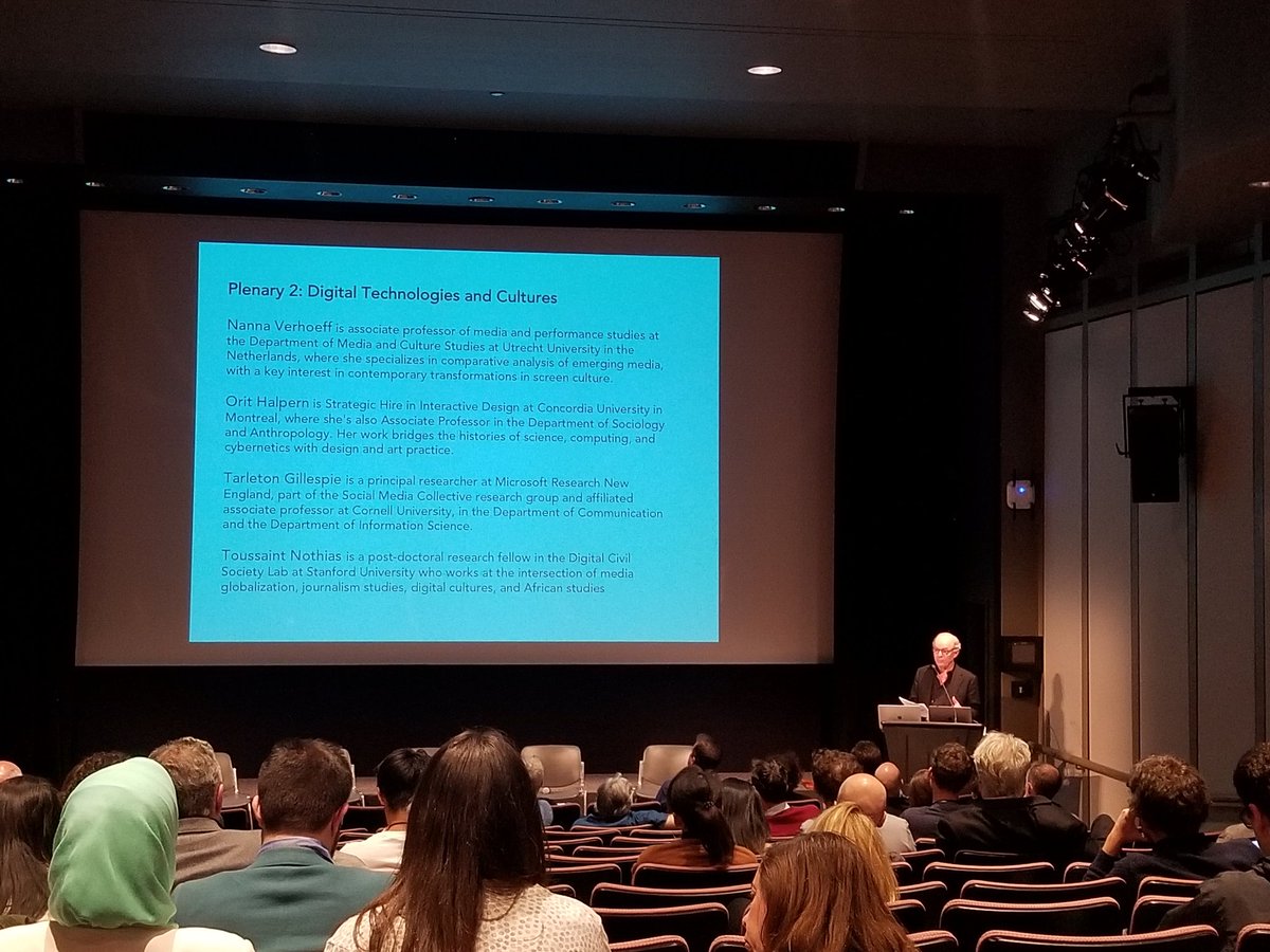 EphemeralMedia's tweet photo. Final plenary for the #mit10 conference, on Digital Technologies and Cultures. Orit Harlpen's Planetary Futures site is a resource I look forward to exploring! #netneutrality #regulation #surveillance #culturalstudies #anthropocene #activism #glocal #colonialism #multinationalism https://t.co/ZTIof4AcWW