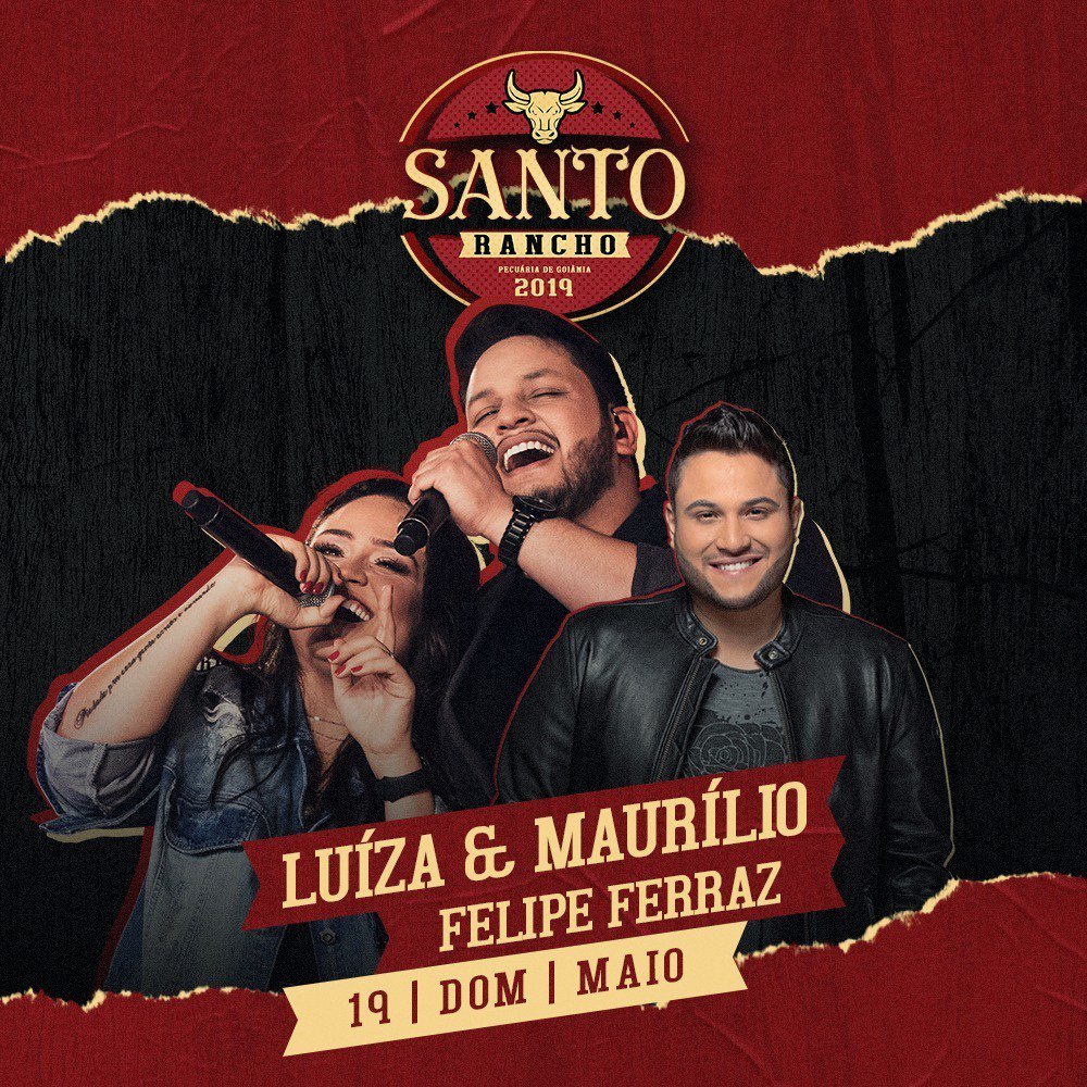 felipeferrazof's tweet photo. É AMANHÃ PESSOAL, na pecuária de Goiânia, Santo Rancho! Espero todos vocês lá ein! 💥💥🎶🎶 #felipeferraz #luizaemaurilio #pecuaria https://t.co/rOUJIVYt2A