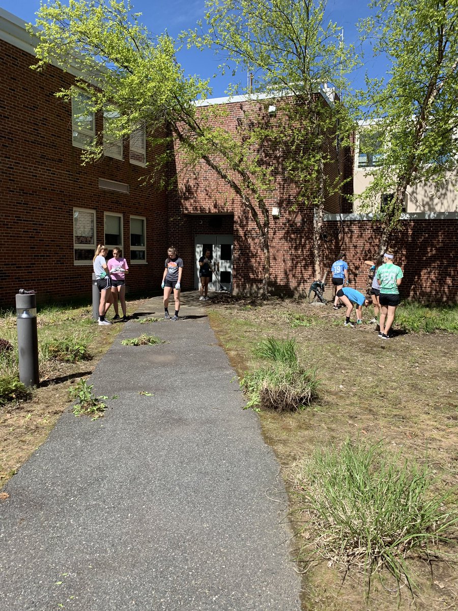 MillburyNHS's tweet photo. Busy day for NHS students. Courtyard cleanup - Joe’s individual service project.  Looks great!! https://t.co/trDFMx8KoS