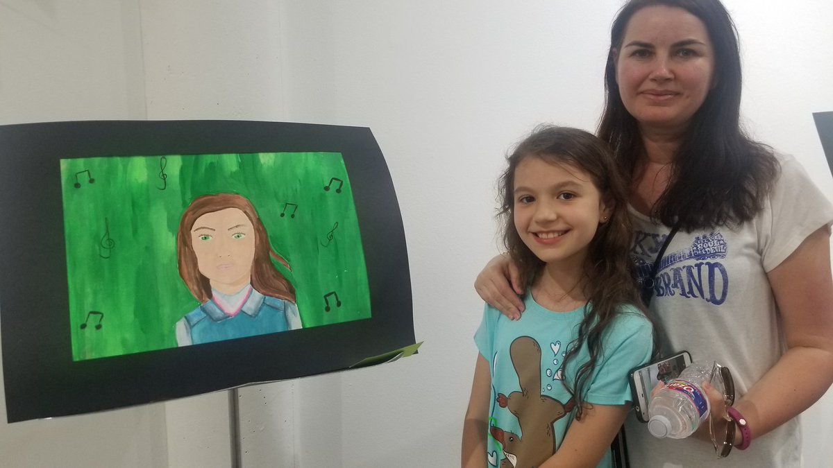 Principal_Rivas's tweet photo. Last night @CrockettESHISD held its annual art expo at @winterstreet studios. The theme: Wings to Fly. 
Artists painted who and what inspires them to fly. Special thanks to master teacher, @ArtwithMsClaud 
@HoustonISD @Drjlarredondo @HISDSupe @HoustonRockets @HISDFineArt https://t.co/YfpZZjewUe