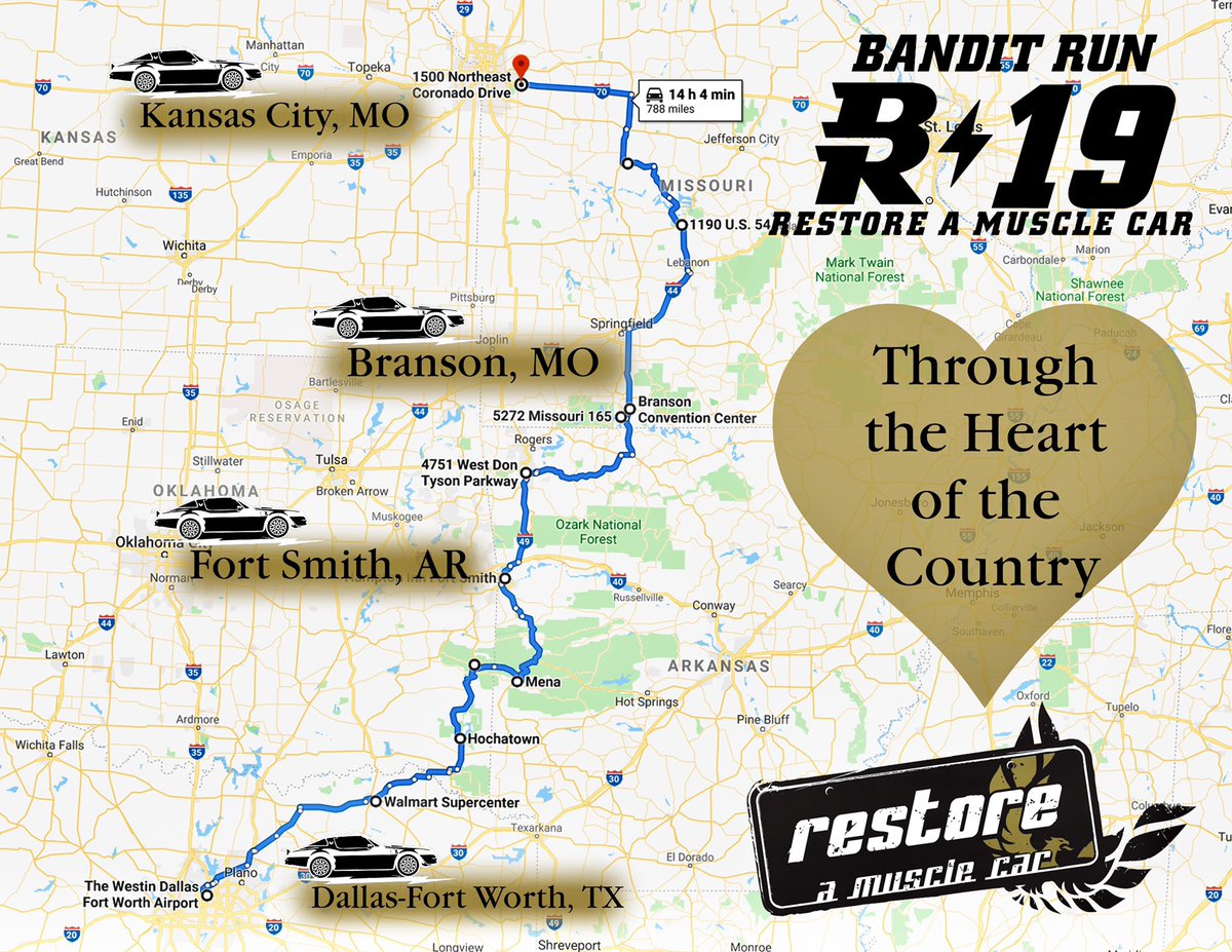 TheBanditRun's tweet photo. Are we coming through your town?? #banditrun 19 https://t.co/0zWfR7CdaF