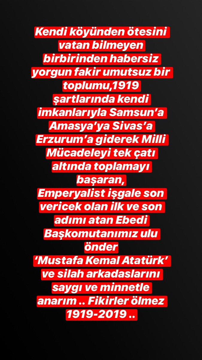 Bir ulusun Milli Mücadelesinin 100.yılı ..