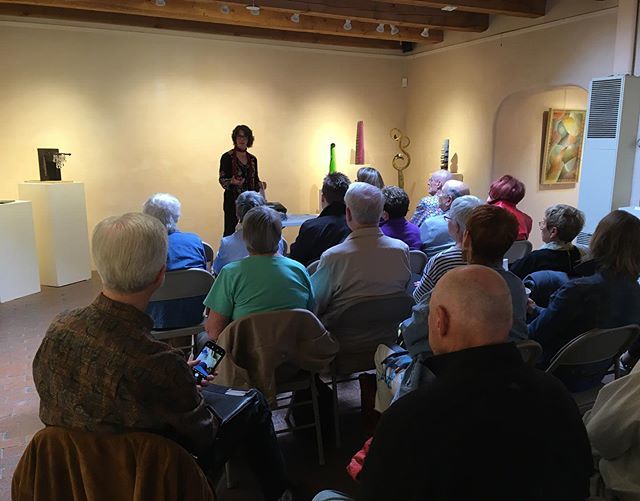Thank you to all of you who came out to hear  Linda Mae Tratechaud speak about her work. Exhibition up through May 22.
.
.
.
#divinefeminine #sculpture #mixedmediaart #canyonroad #santafe