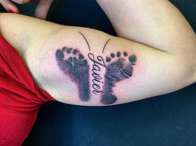 Baby Feet Butterfly Tattoos
