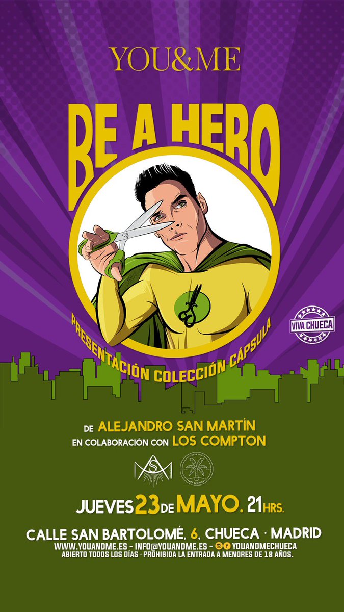 ASMalejandro11's tweet photo. Os espero a todos y todas con los brazos abiertos #alejandrosanmartin #maestrosdelacostura #moda #beahero #youandmechueca #loscompton https://t.co/8ohLv2TKns