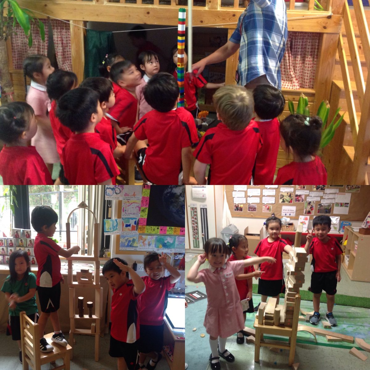 BraedonSharp's tweet photo. A challenge to see who can build the tallest tower using any material in the room #cdnis #cdnisls #earlyedchat #cdnisprojectinnovate #pyp Life in Pre Reception https://t.co/6GAaidPhTX