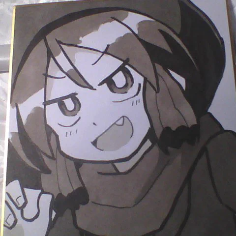 本日開催のぷにケット用に色紙描いてます 