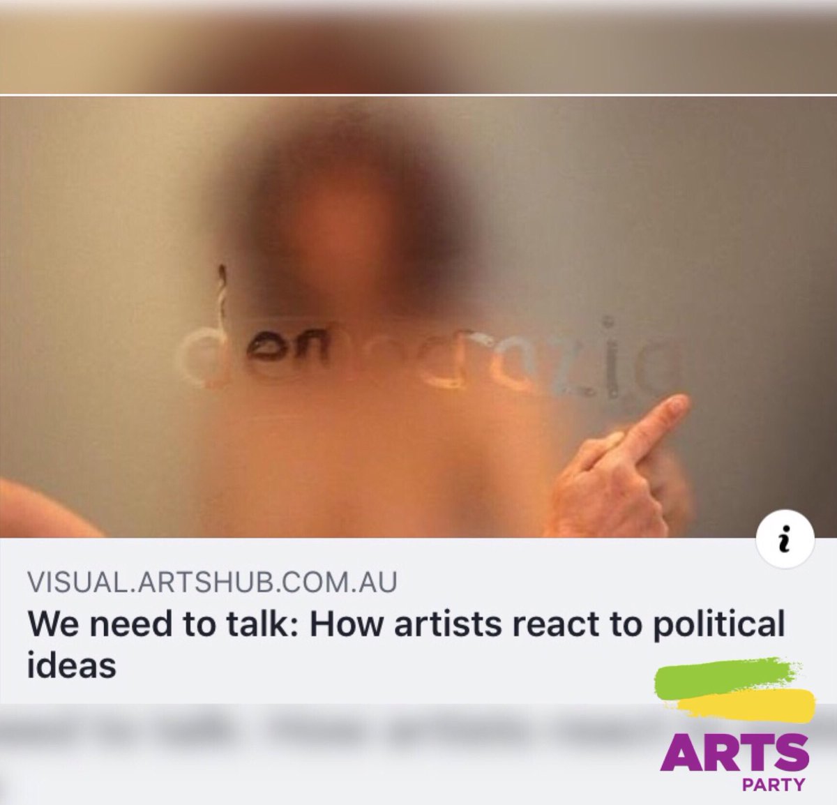 TheArtsParty's tweet photo. “Porter added, ‘Kuba makes work beyond our preconceptions of democracy as a political occurrence by a couple men in suits down in Canberra. He looks at the collective action as the core of democracy.’”
https://t.co/bcCNHsOCHW https://t.co/E4DzILMwhn