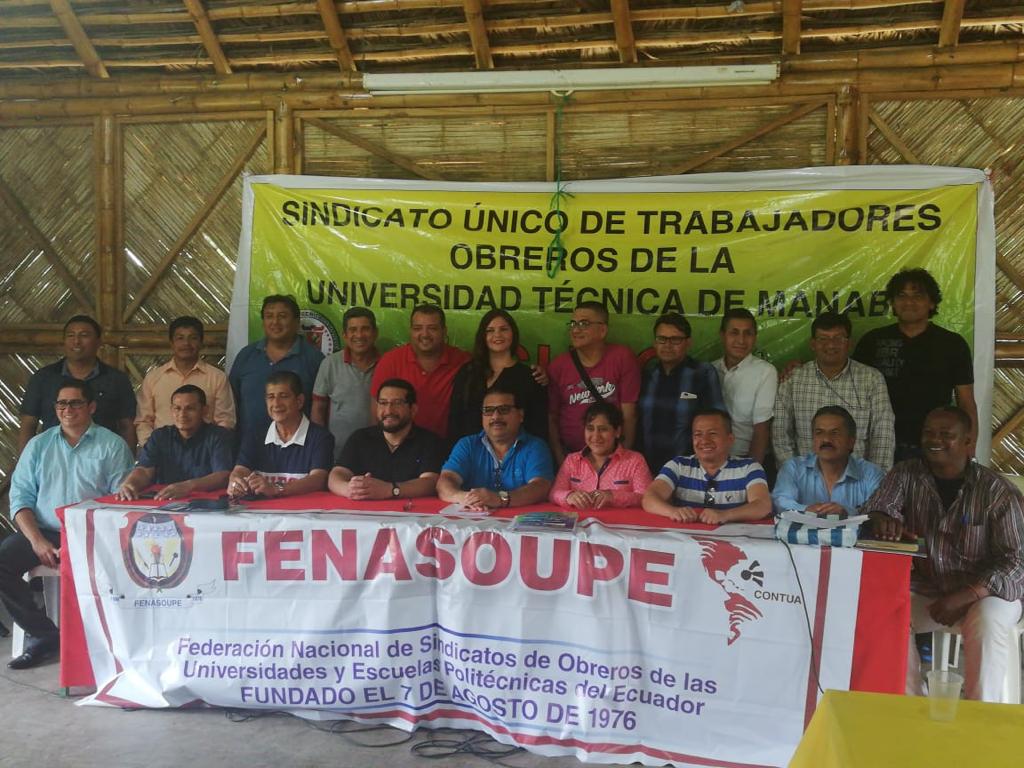 La Federación Nacional de Sindicatos de Obreros de las Universidades y Escuelas Politecnicas del Ecuador FENASOUPE, en el XXXVIII congreso  eligio su nueva directiva para el periodo 2019-2021, recayendo la presidencia en el compañero Luis Mendieta de la <a href="/ucatolicagye/">@ucatolicagye</a>
