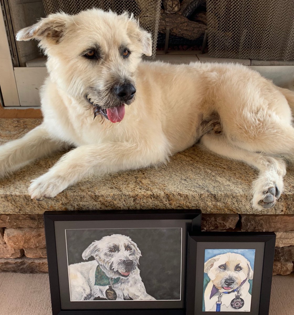 RetComAffairsK9's tweet photo. I just received these beautiful renditions of yours truly from my friend ⁦@mkallet⁩. There are sure some talented artists in Tennessee ❤️ https://t.co/BIhR5gV7hC