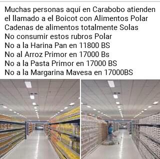 Cuantas veces escuchamos a la gente decir "No importa el precio solo que aparezcan los productos polar, que quiten la restricción" ahora me pregunto NO IMPORTAN EL PRECIO?