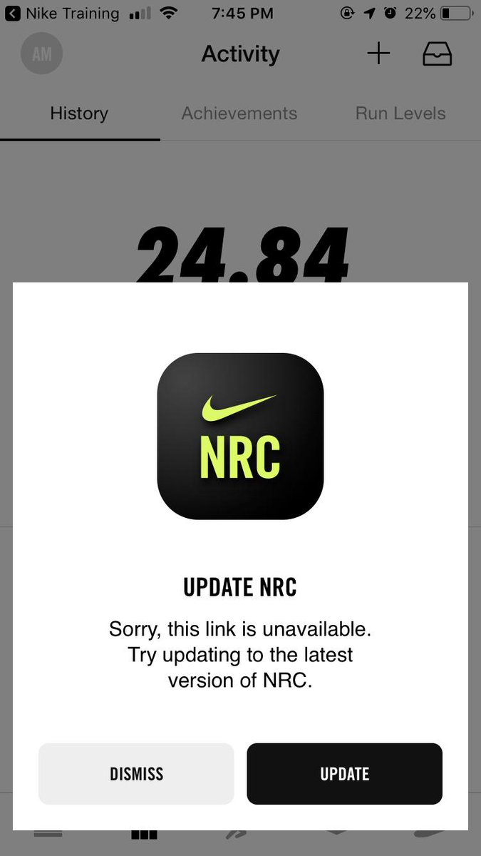 Gh0stByte's tweet photo. @teamnike another thing. When in NTC, going to settings, partners, NRC, then click it, this is what happens: https://t.co/i87t3fRuRu