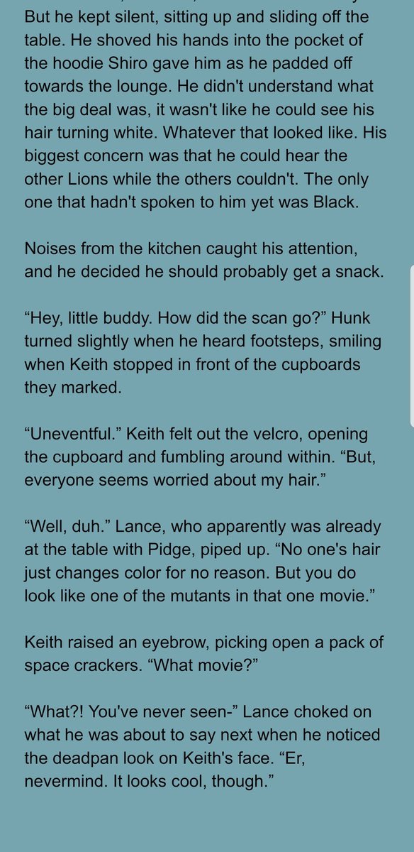 nerothecryptid's tweet photo. Have a chapter 14 wip for Cosmic Love
#sheith #fanficwip #keith #VoltronLegendaryDefender #shiro https://t.co/0p8fBj1KwZ