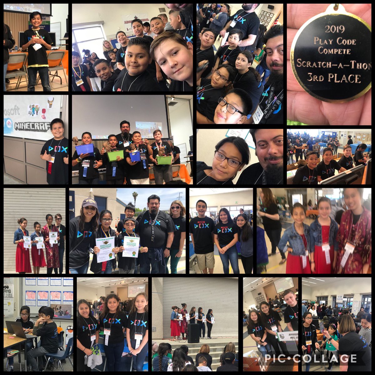 MrJCHernandez's tweet photo. Today our @JeffSchoolNews Ss killed it at #PlayCodeCompete We placed 3rd in Scratch 2nd &amp; 3rd in Codologie &amp; 2nd &amp; 4th in our @RocketLeague #esports tournament.  It was so much fun seeing old friends and Ss.  Can’t wait for next years event.  #biggerandbetter #WeAreAnaheim https://t.co/7c8tljCb1o