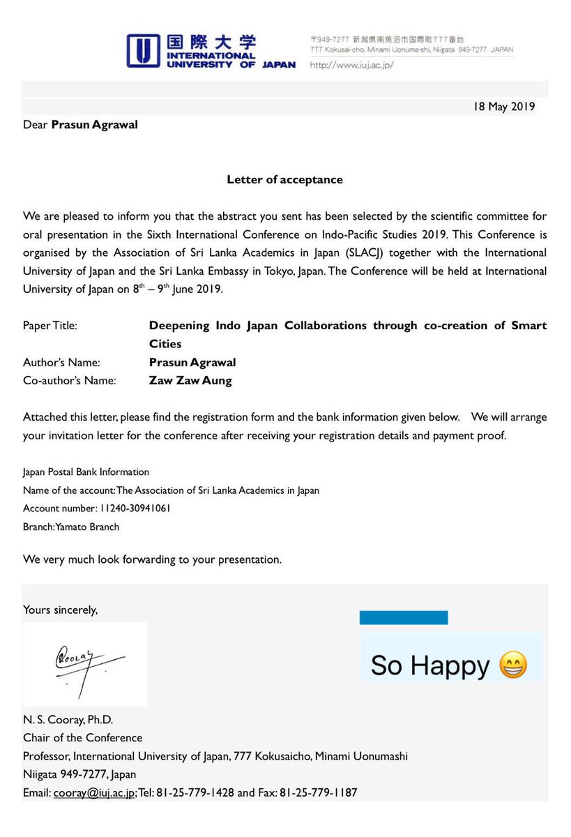 Happy to present on  co creation of smart cities between #IndiaJapan 

I like correlation of Japanese 'Society 5.0' concept &amp; Shibusawa Eiichi's gappon-shugi concept with the Indian sustainable smart cities context. 

 #thankyou 

<a href="/MoHUA_India/">Ministry of Housing and Urban Affairs</a> 
<a href="/IUJ_jp/">国際大学（IUJ）大学院</a>

#11yearsofJapanAssociation