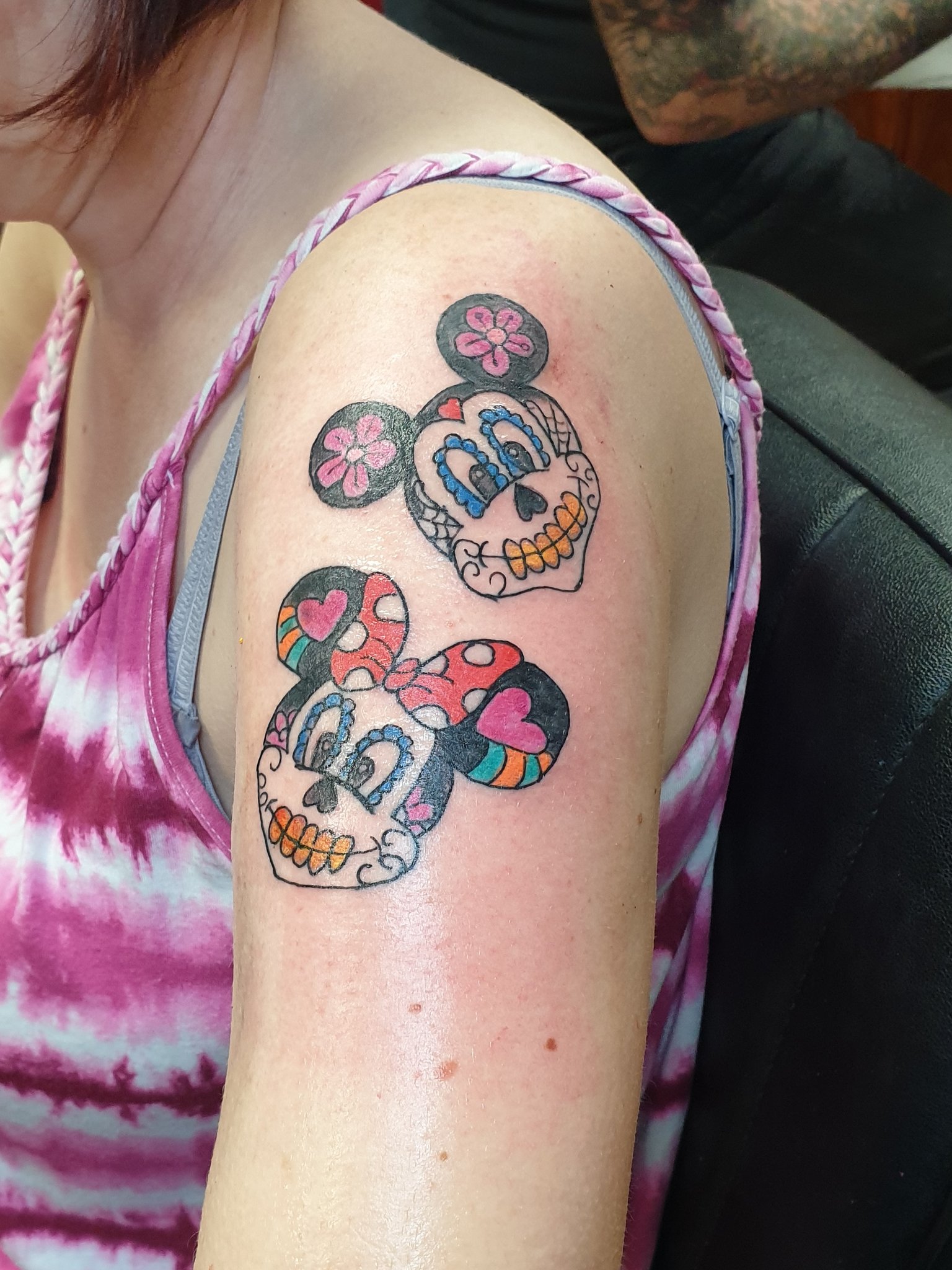 Mickey Lock and Minnie Key Couple Tattoo Cartoon Tattoo for  Etsy New  Zealand