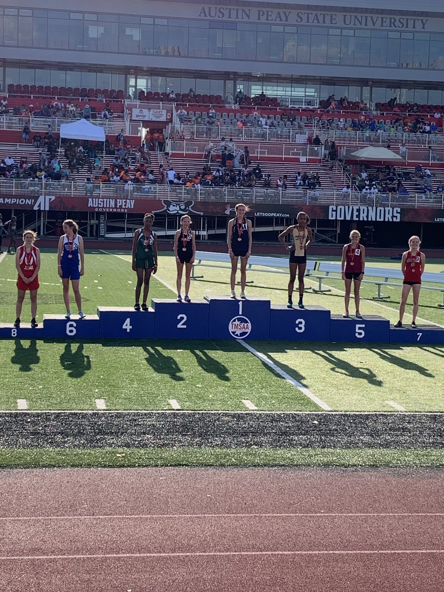 FieldHalls's tweet photo. Halls Middle School has its first ever TMSAA State Medalist in Track and Field. Molly Stover placed 8th in the 800 M to take home the medal. Congratulations Molly. @HallsMiddle https://t.co/yfZePtVdLu