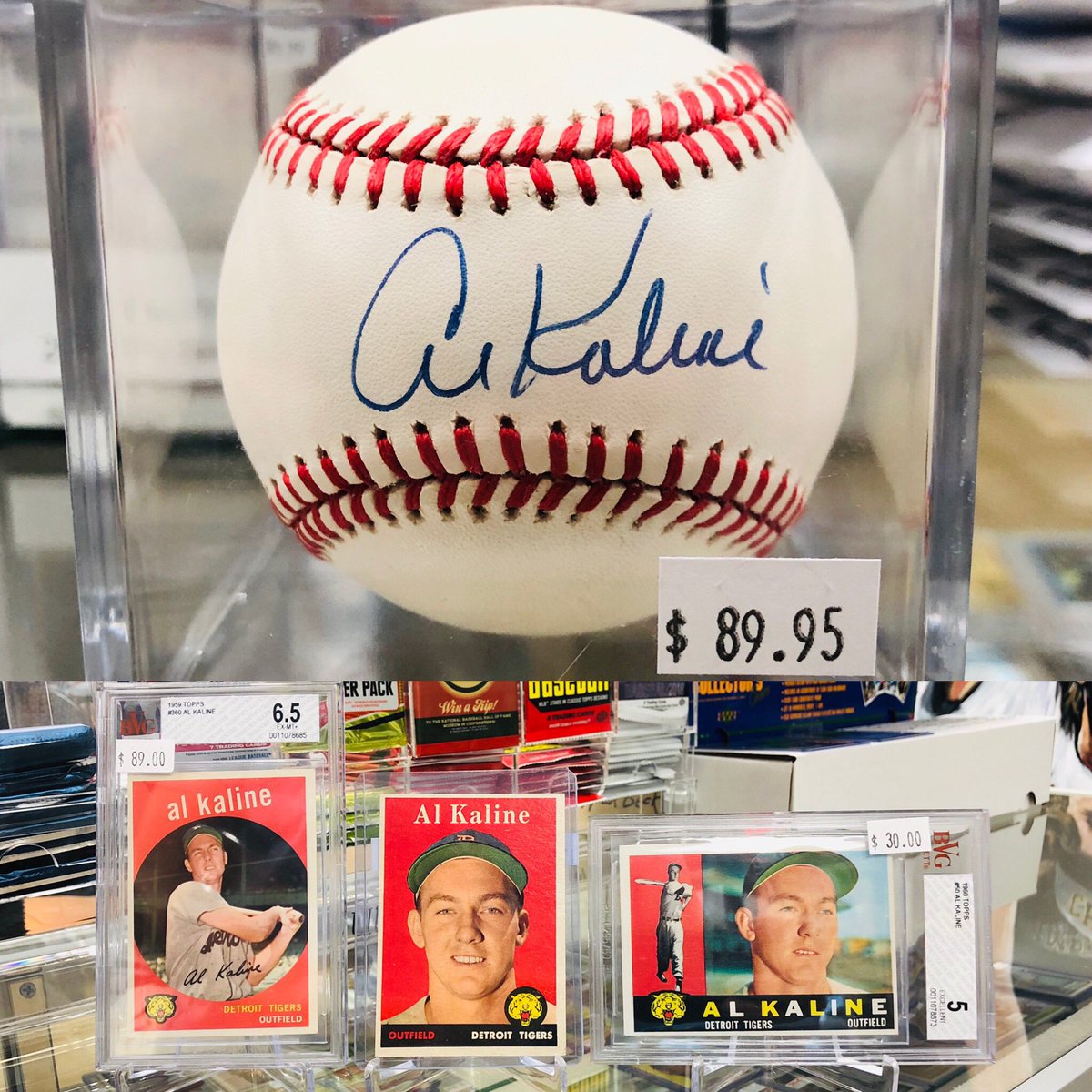 NicksSportCards's tweet image. #ThisDayInSportsHistory (5/18/68): Al #Kaline surpasses #HankGreenberg with his 307th home run for the #DetroitTigers. 🐅⚾️

Mr. Tiger’s 399 HRs are the most ever for the organization, which went on to retire his No. 6. 

#GoldGlove #RobertoClementeAward
#Baseball #HallOfFame