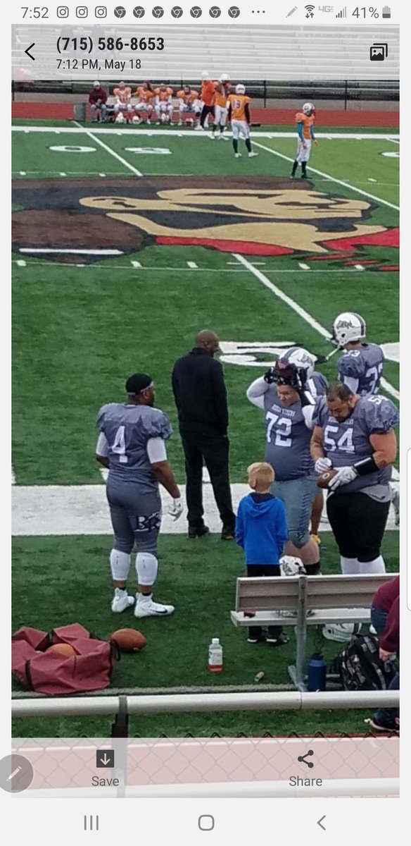 CityRough's tweet photo. The Rough Riders lost their first game 6 to 18. But to this kid his first game loves this team. I took him down to the field and he got some autographs! https://t.co/wUaB296Obb