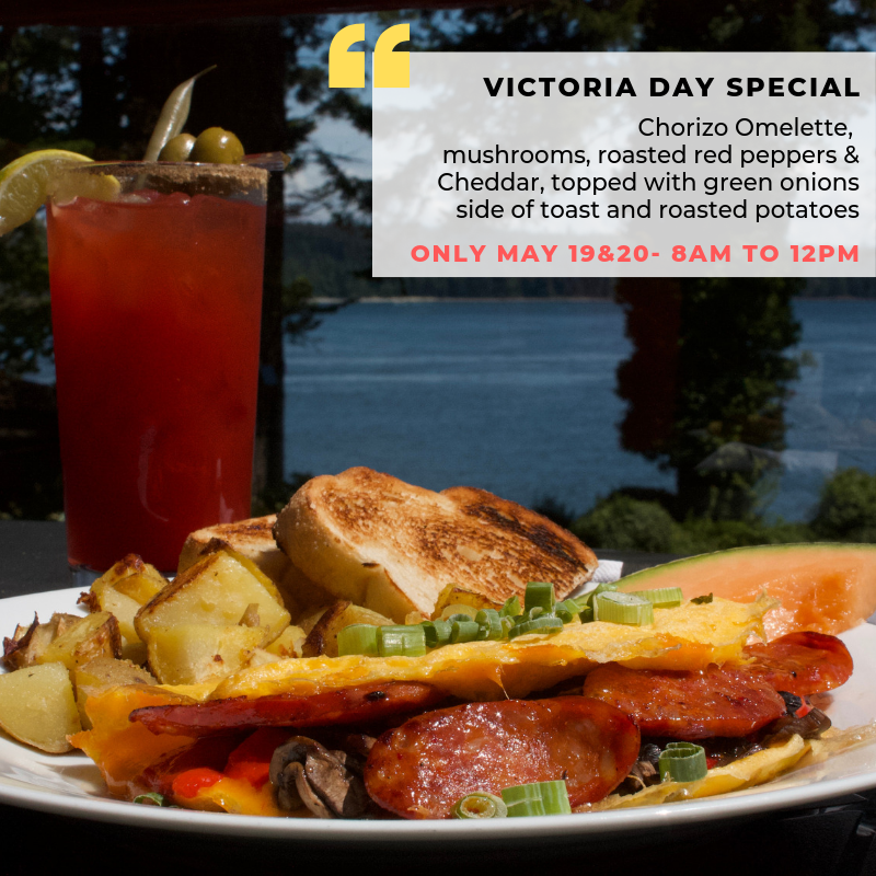 .
😋Delightful special for Vicotria's Day long week-end !
.
🥤In same time, enjoy the food &amp; the view on the patio.
.
⏰As always - First come first served... 
.
🕛Even Better - Open until 12pm Monday !
.