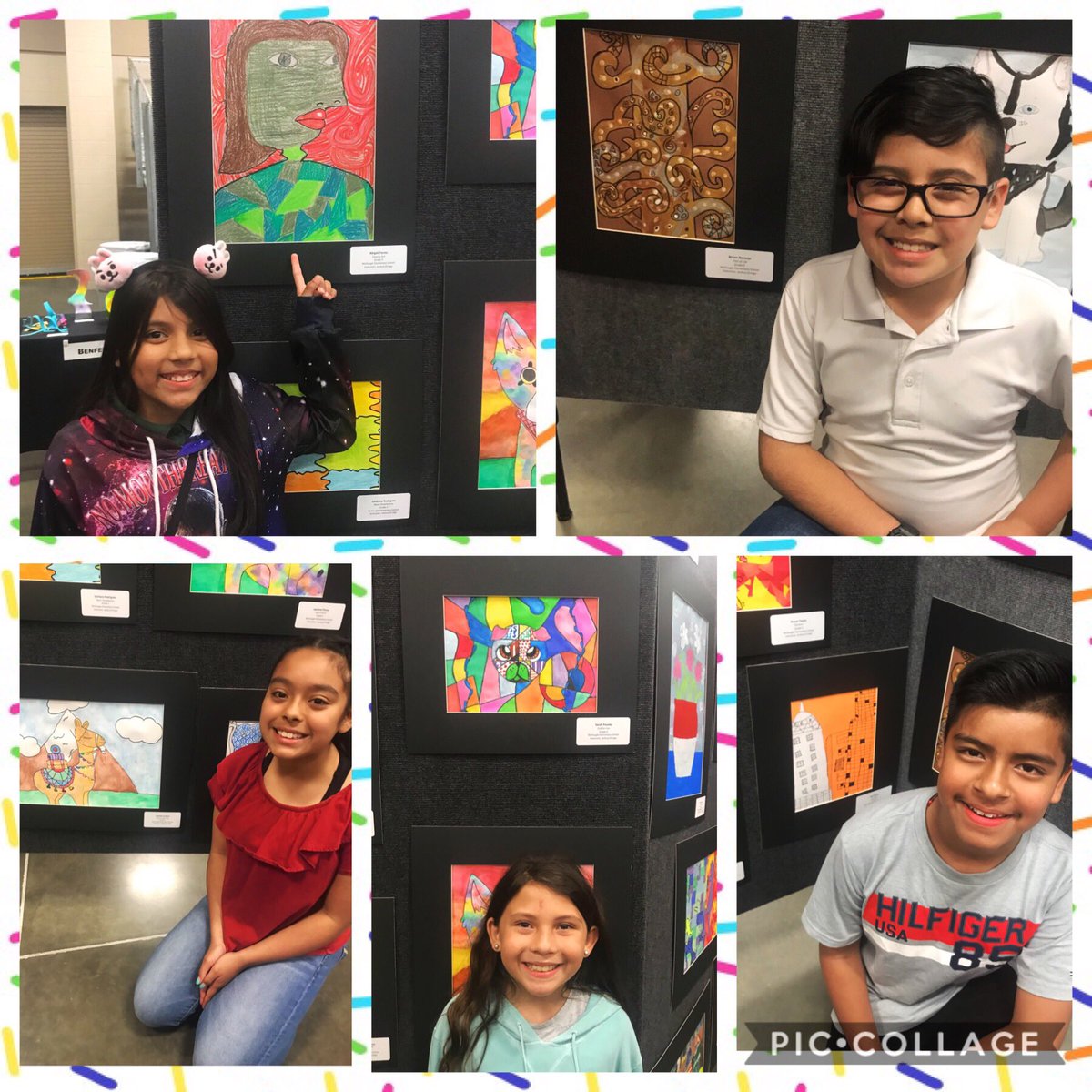 McDougleKISD's tweet photo. So proud of our 🦁’s showcasing their art work!! Congratulations 👏🏻 #MomentsInKlein #Promise2Purpose #artistinprogress Thank you Mr. Orrego for encouraging our students. https://t.co/1373byzjP8