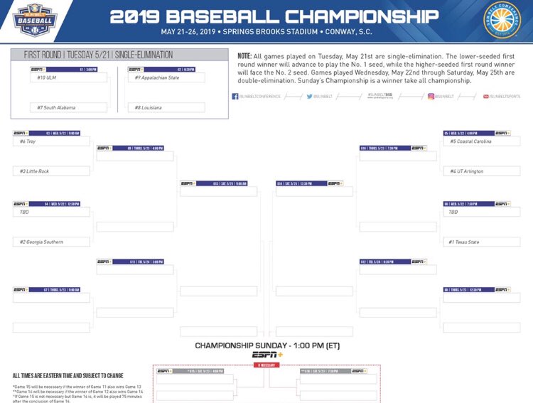 AppBaseball's tweet image. It’s Official: App State faces Louisiana at 6:30 p.m. on Tuesday in Conway, S.C.