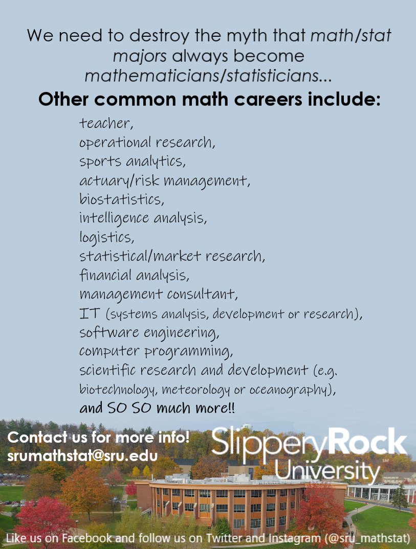 sru_mathstat's tweet image. So many options, the picture says it all🙌🏼