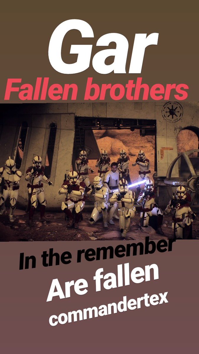 SeventhsystemS's tweet image. We lost a good man today in The 7th system army. Thank you for your service. We will miss you brother see you when you choose to come back. #fallenbrother #StarWars #StarWarsBattlefrontII #PS4