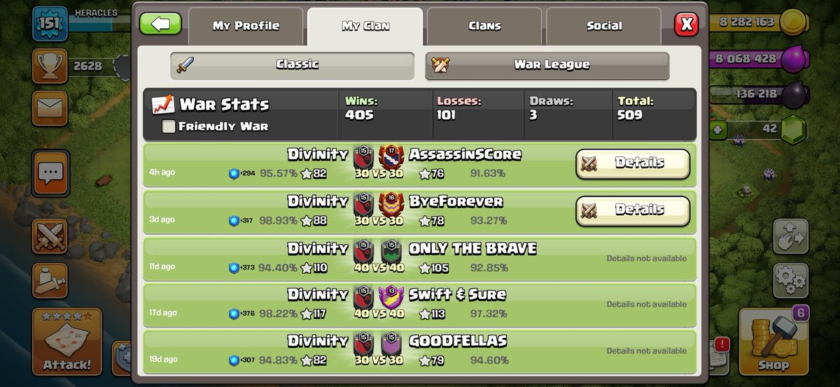DivinityCoC's tweet image. Our last five wins have been against some of the good clans out there....gg divinity