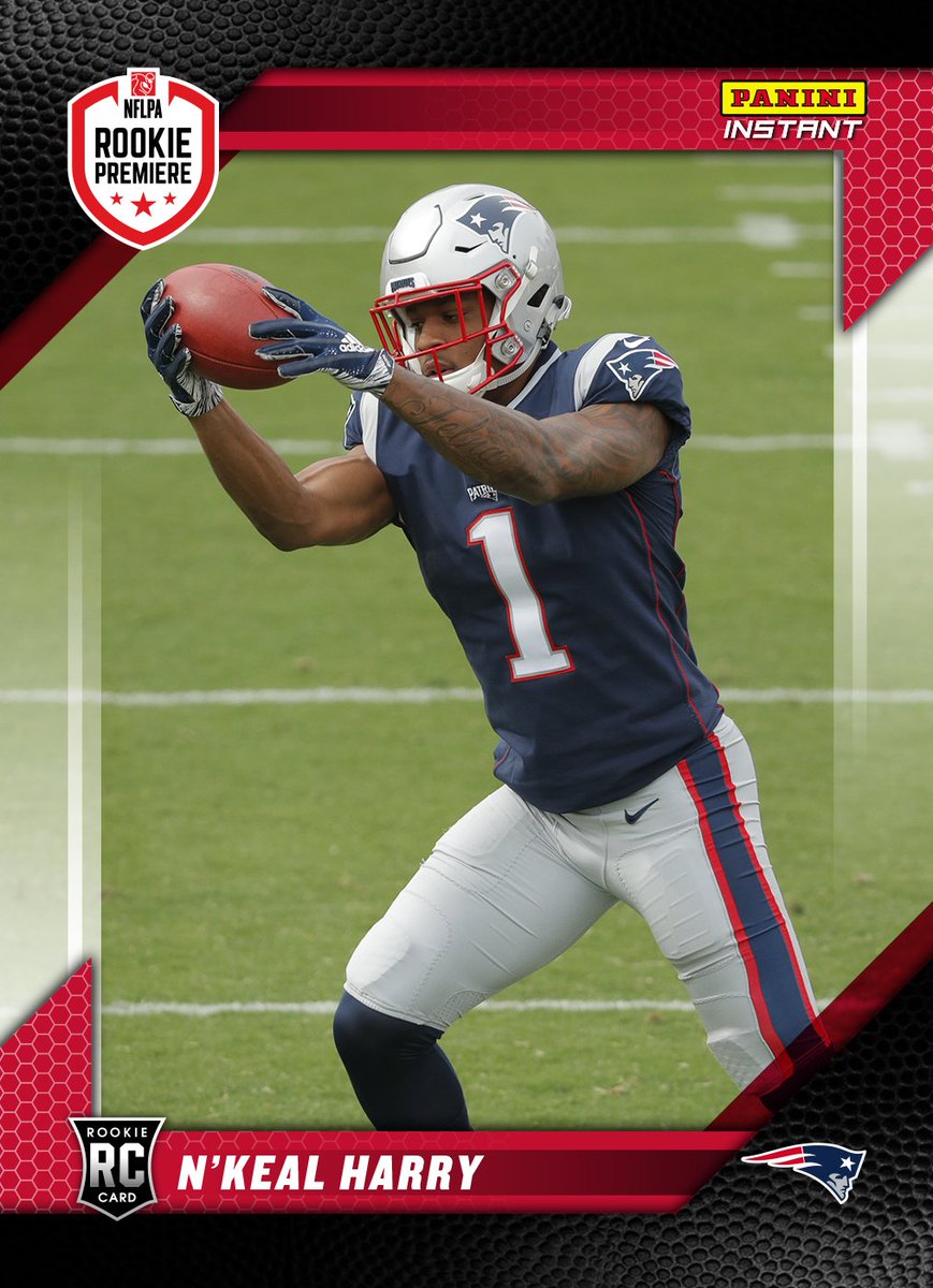 NkealHarry15's tweet photo. Couldn't be more thankful to finally put on these colors 🙏 @Patriots. Check out my #PaniniInstant card from @NFLPA #RookiePremiere https://t.co/H6NNlH979D https://t.co/6L0YO10wyt