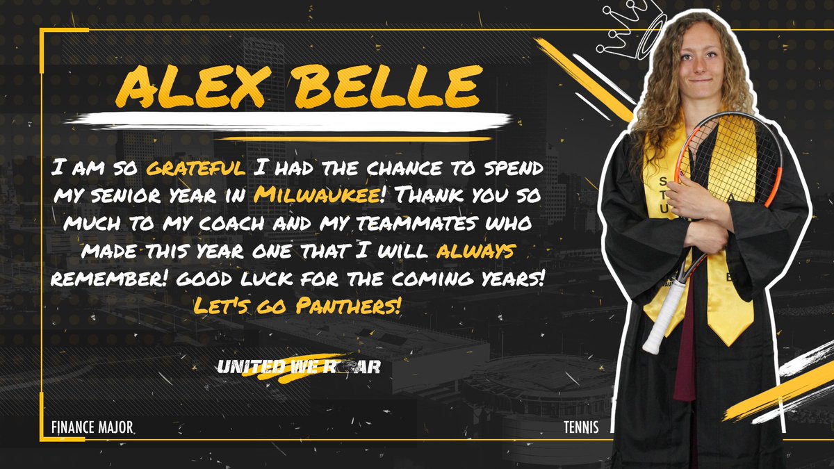 MKE_Tennis's tweet photo. 🎓On to the next chapter 🎓
Congrats, Alex! We're proud of you!
#PantherGrad https://t.co/ZD2gX41wbz