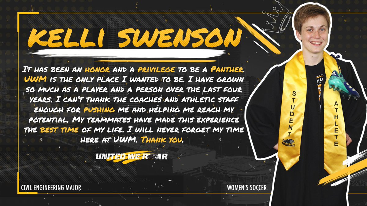 MKE_WSoccer's tweet photo. 🎓On to the next chapter 🎓
Congrats, Kelli! We're proud of you!
#PantherGrad https://t.co/eV0KuHiZDz