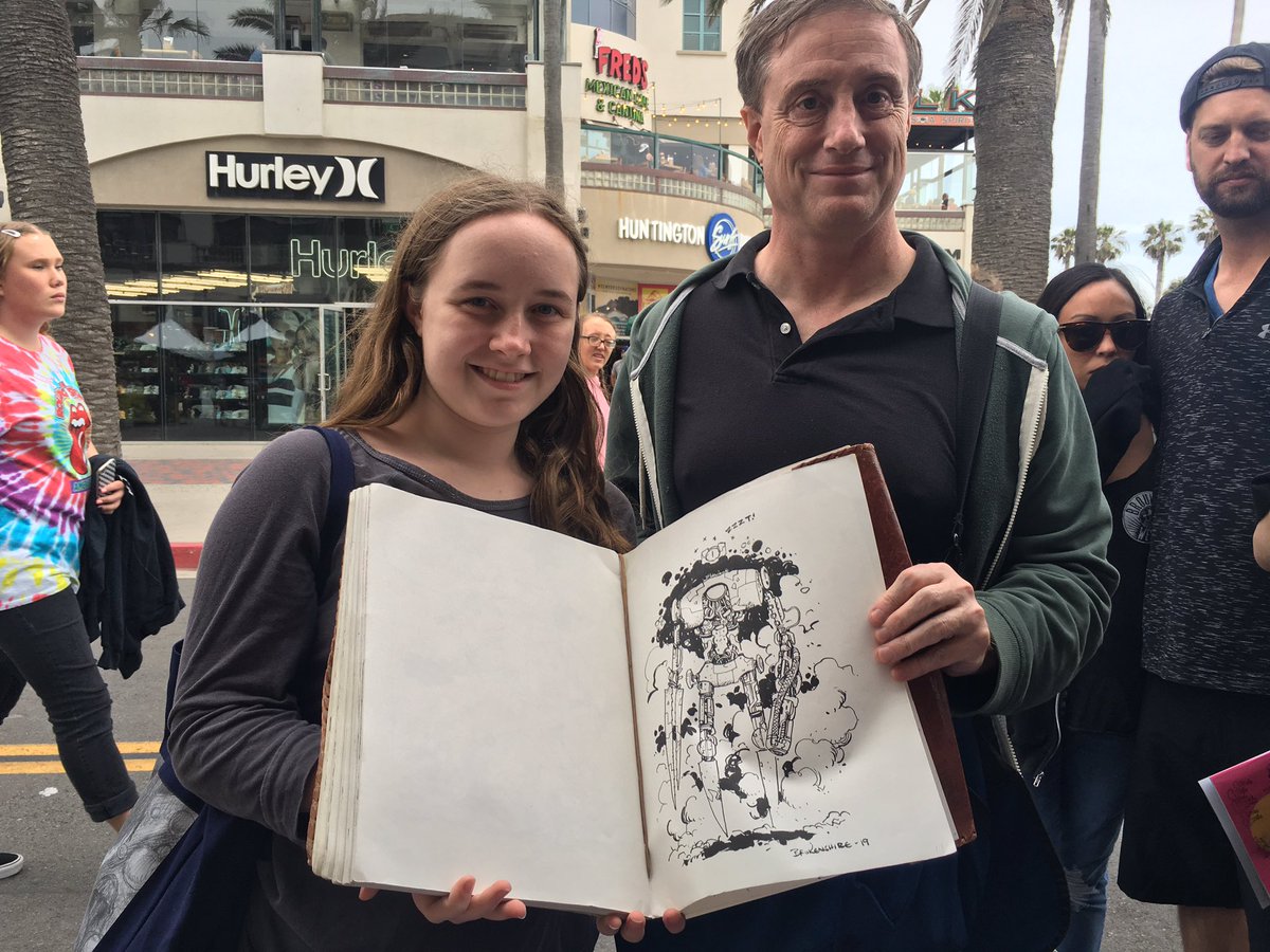 NickBrokenshire's tweet image. I thoroughly enjoyed drawing this #evilrobot. #comics #artcommissions