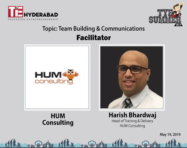 TiEHyderabad's tweet photo. #TYESummer 2019
Session on #TeamBuilding &amp; #Communications

Facilitator: @harishbhardwaj, Head of Training &amp; Delivery, HUM consulting

#Entrepreneurship #startup #tiementors #school #students #bplan #competition #summerschool 
@TiEGlobal @Suresh_66 @viiveckverma  @PhaniHYD https://t.co/lYvCXD7GgX