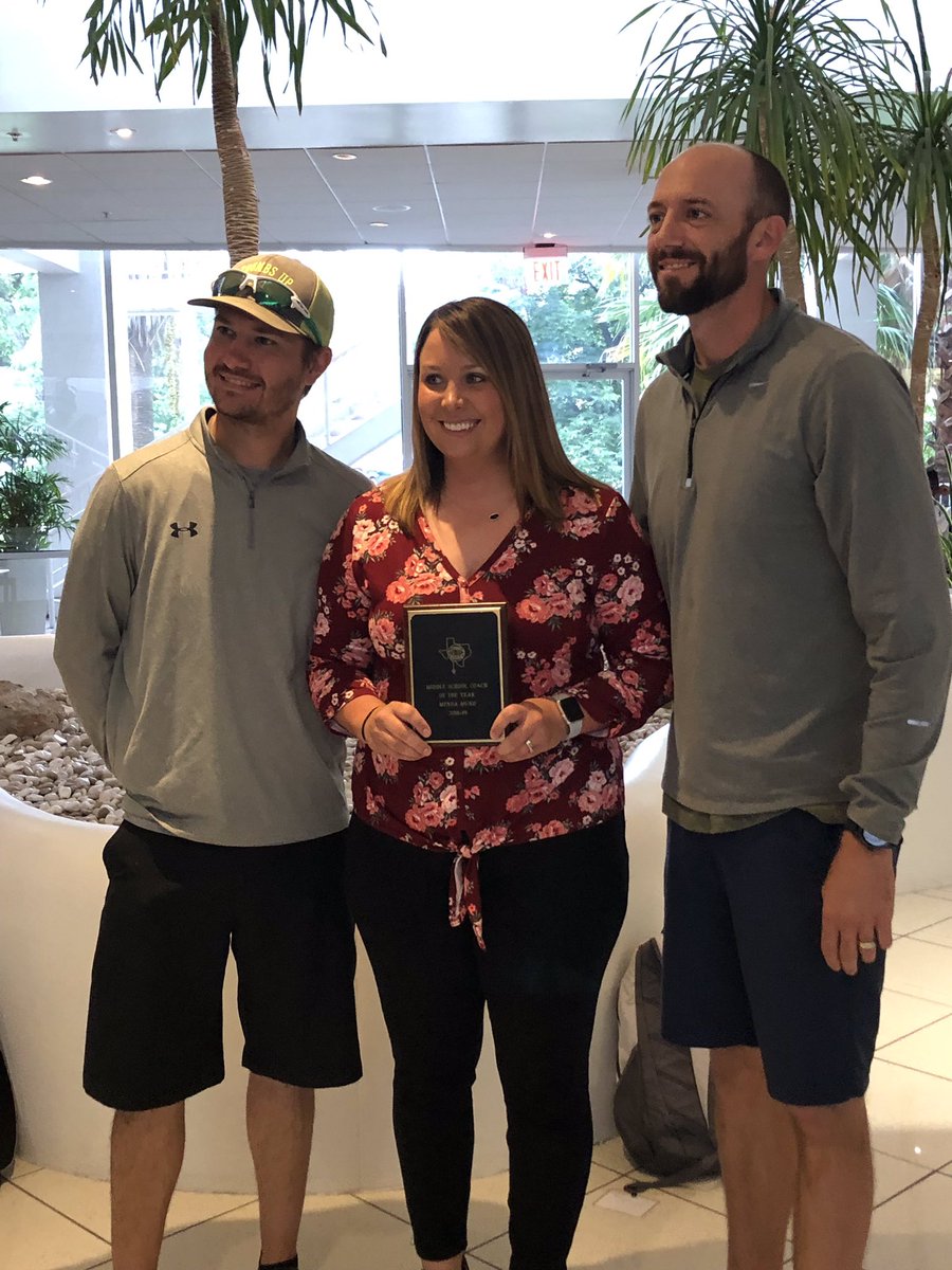 Congrats to Menda Mund on being named TABC Middle School Coach of the year! She does an outstanding job with our players and brings so much to Wall ISD.