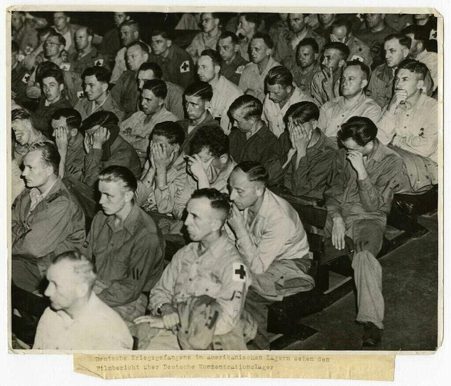 MrsLJesusFreak's tweet photo. Saw this on #Instagram & just had to share. These are #GermanPOW's watching reels of the unfolding horrors on the #Jews in #NaziConcentrationCamps #Sad #Horror #GenocodeIsWrong #Hitler #hitlersholocaust #ItDidHappen #SaturdayNight #SaturdayThoughts #Wrong #Twitter https://t.co/U9Tlr4SxMw