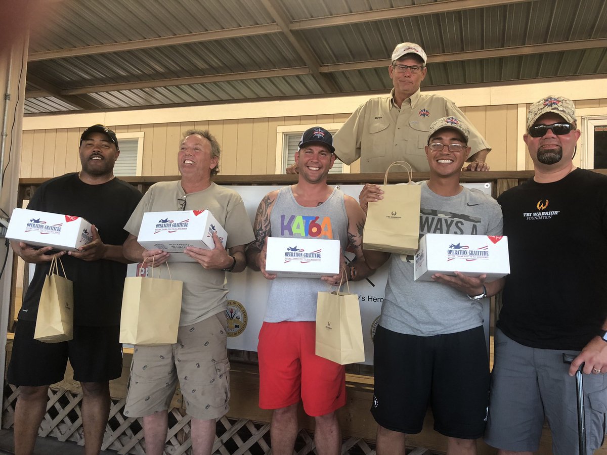 TBIWarrior's tweet photo. TY #ReelThanx for inviting us to #Veteran fishing retreat group #ReelThanx45. These warriors had a weekend of camaraderie. Grateful to @OpGratitude for always supporting our #WoundedWarriors #Collaborative #TBIWarrior #TX @PurpleHeart0629 @JavaCupcake https://t.co/XyaYsMTb2X