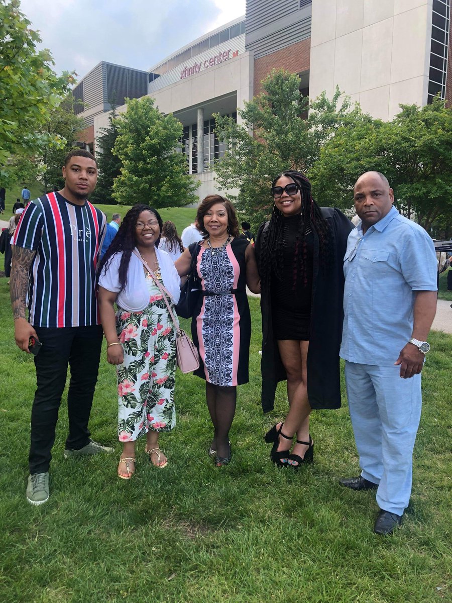 TheJetMrsV91's tweet photo. Me and the fam today at my graduation.. My daddy looking like... "Try it if you want to..." #UMUCGrad https://t.co/I1t0O3XXTB