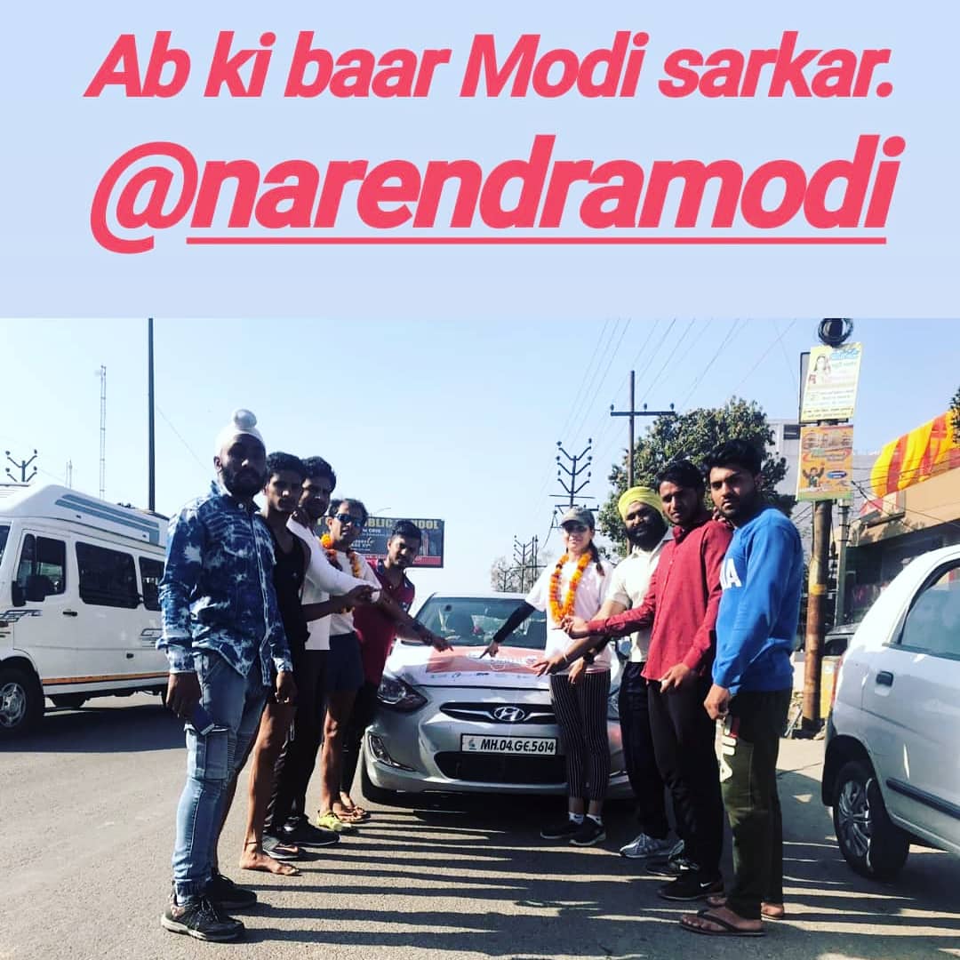 SnehaSinghActor's tweet photo. Sharing pics of #Run4Namo
Lakshya humra @narendramodi dubra ✌ 
Day 3- Meerut  50 days, 50 cities. 
@myogiadityanath @AmitmahajanAsr @AmitShah @goelgauravbjp @ramdeoangh @arunjaitley @rajnathsingh https://t.co/bOE4YHJrZo
