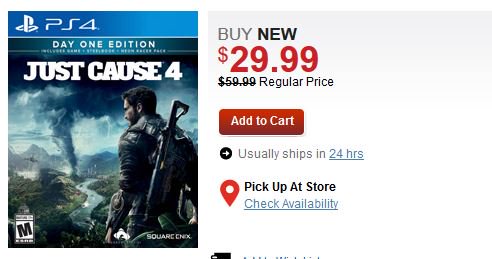 just cause 4 ps4 gamestop