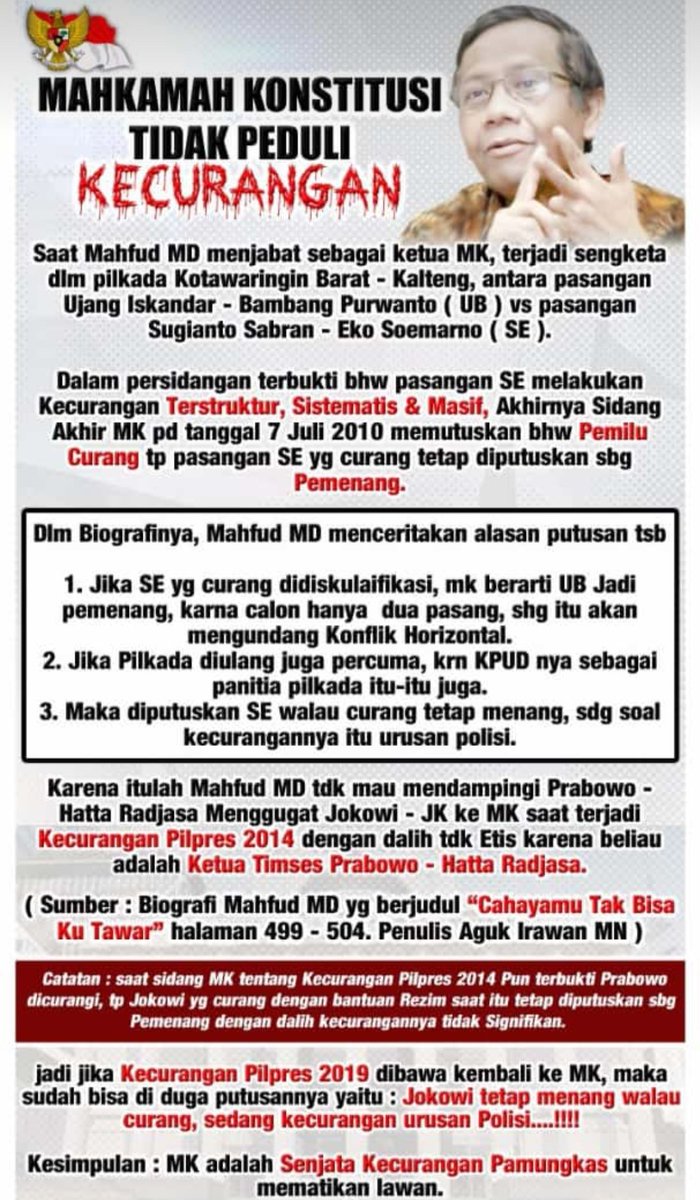 rachmawati21570's tweet photo. Paham kan kawan
Mengapa mereka menggiring opini untuk ke MK?
Ini lho alasannya...
Simak dengan cermat ya..
#KedaulatanRakyatHargaMati 
#KedaulatanRakyatHargaMati https://t.co/aZXsAnPBor