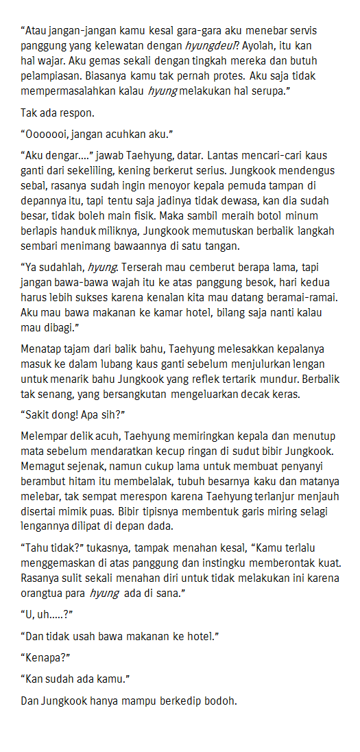 aiukimaru's tweet photo. #Taekook #Vkook short ficlet
-
"Aku cuma mau bilang, kamu nggak usah terlalu gemesin di atas panggung."
- https://t.co/fGimUh72n5