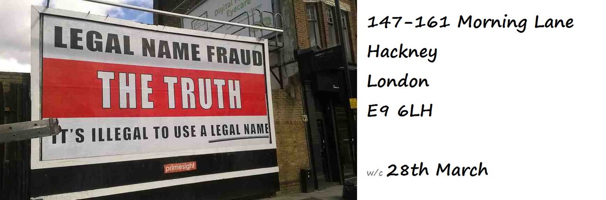 IceTruth1's tweet photo. #SundayMorning warning:
#LegalNameFraud=Your #IDsILLEGAL
Hackney and Manchester had #TruthBillboards #TruthBilboards #TruthBillboard
#SundayThoughts: run for your #BCCRSS
https://t.co/Drk6LhtTdu
#GreatManchesterRun #HackneyHalf #hackney5k #hackneyhalfmarathon #Manchester10K https://t.co/bSBvSWpFCz