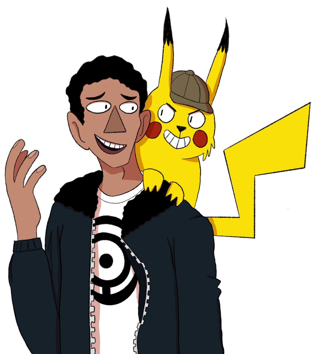 pigeonscratch's tweet photo. I want to see Detective Pikachu again! 

#detectivepikachu #detectivepikachumovie #pokemon #pokemonfanart #procreate #digitalart #fanart #pikachu #artistsontwitter #timgoodman #justicesmith #psyduck #lucystevens #kathrynnewman https://t.co/ZLxwQAvKP4