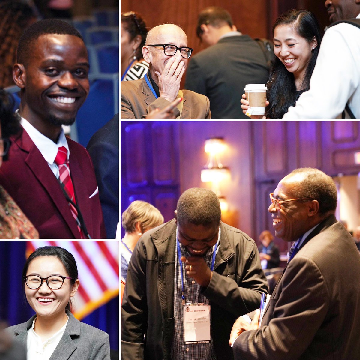 tephinet's tweet photo. CAUGHT: A few of the biggest smiles at the 2019 FETP International Nights at the EIS Conference a few weeks ago. 😁😁😁 TEPHINET/FETP events truly spark joy. #FETP #FELTP #FieldEpidemiology #TEPHINET https://t.co/Tw51u9m98v