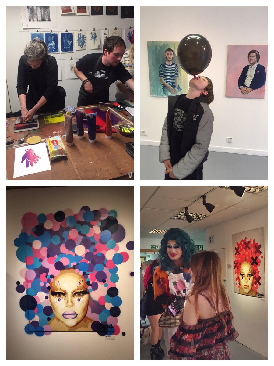 robincowings's tweet photo. Had a fabulous #LateShows night out in #Newcastle. Saw some stunning art. Sarah had some of her life drawings on show. Bought some cool prints from #JohnnyX. And the boys were fascinated by the #taxidermy workshop at #MothStudios. ❤️ https://t.co/9FbKUFkWhu