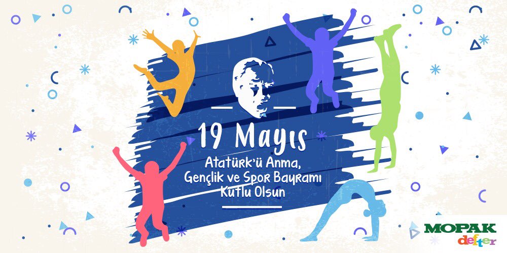 Ulu Önder Atatürk'ün açtığı yolda, aynı azim ve kararlılıkla yürüyen tüm gençlerimizin 19 Mayıs Atatürk'ü Anma, Gençlik ve Spor Bayramı kutlu olsun.